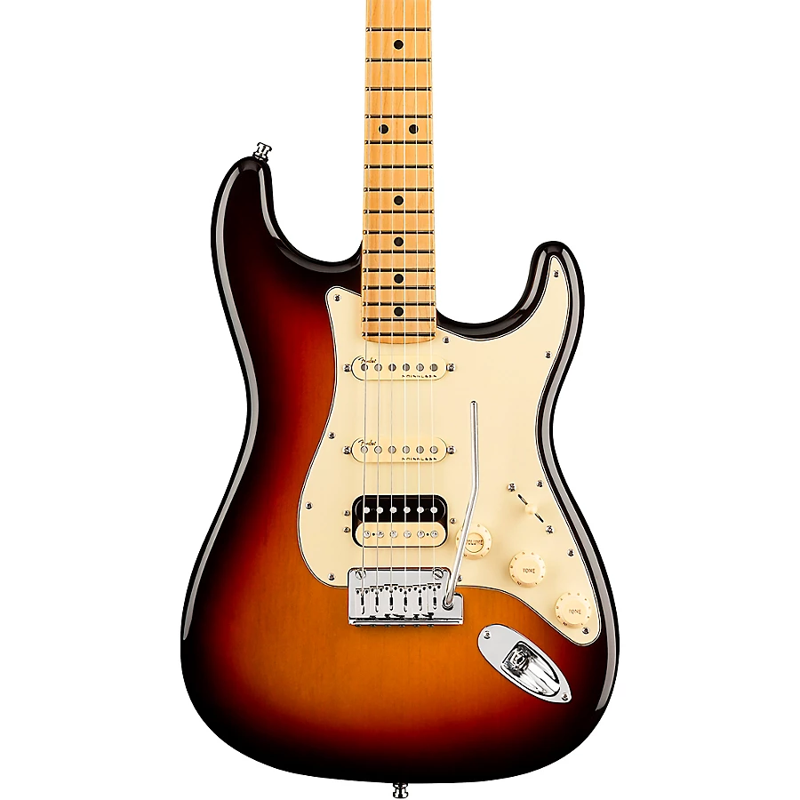 Fender American Ultra Stratocaster HSS Maple Fingerboard Electric Guitar Arctic Pearl