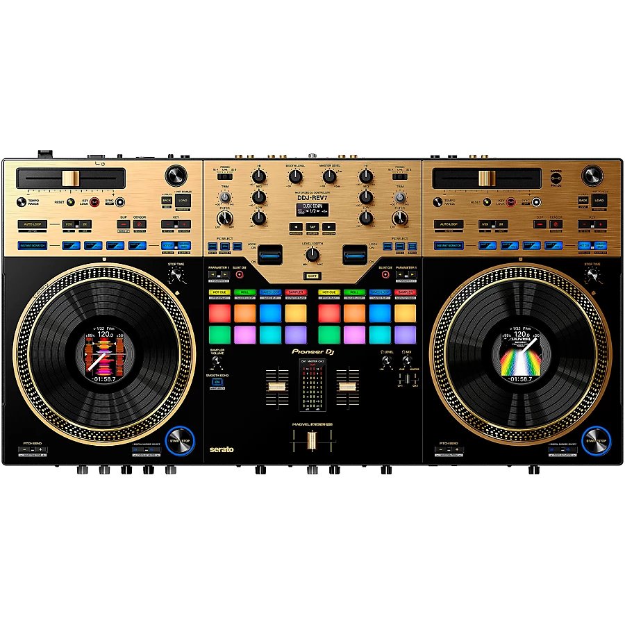 Pioneer DJ DDJ-REV7-N and Decksaver Cover Bundle