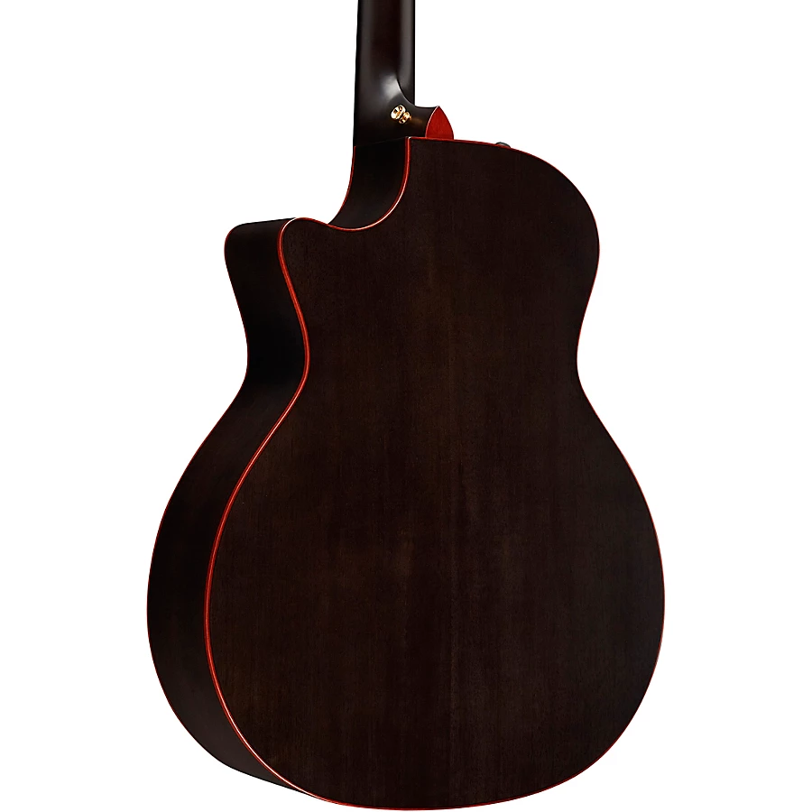 Taylor Custom Lutz Spruce-Black Limba Grand Auditorium Acoustic-Electric Guitar Charcoal Black
