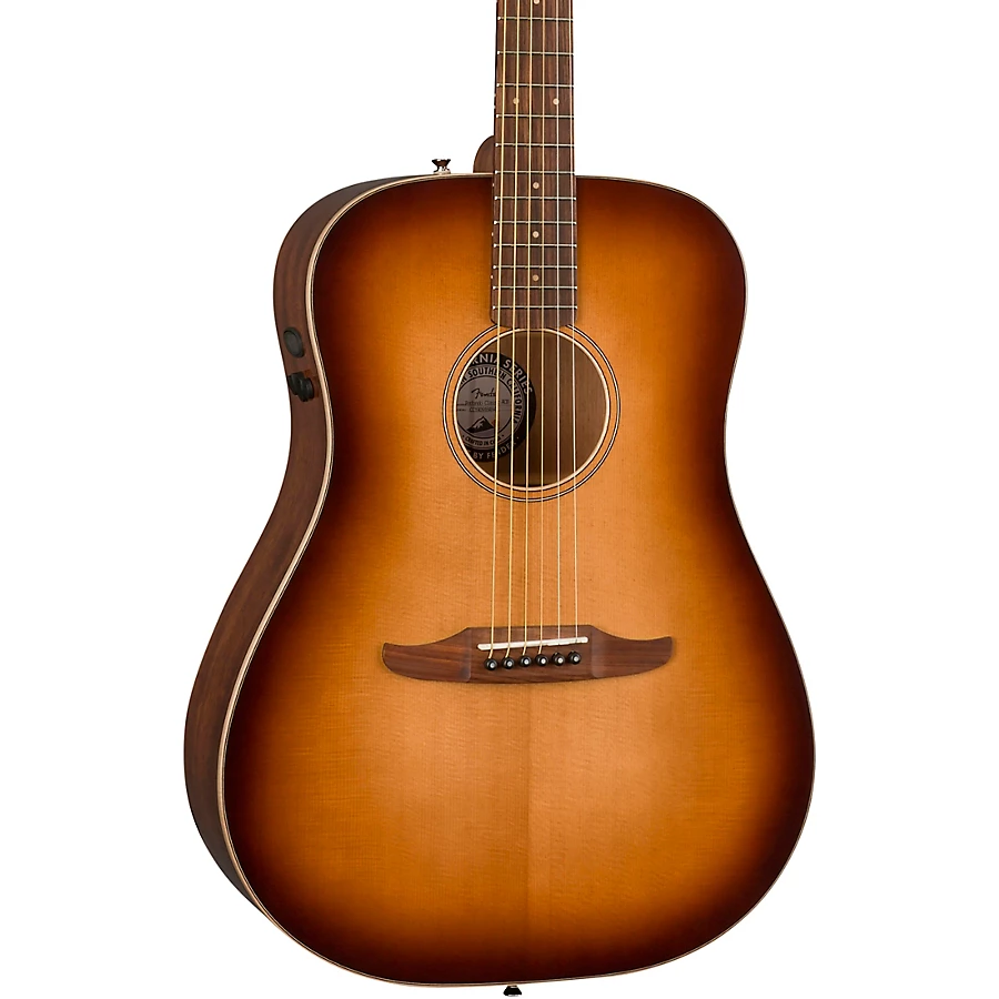 Clearance Fender California Redondo Spruce-Mahogany Acoustic-Electric Guitar Aged Cognac Burst