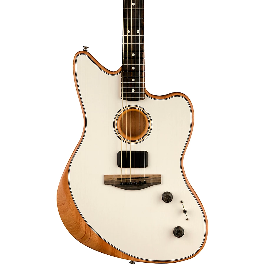 Fender American Acoustasonic Jazzmaster Acoustic-Electric Guitar Arctic White