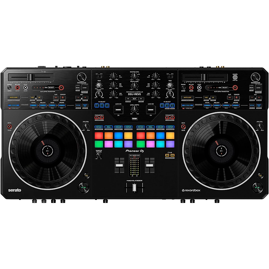 Pioneer DJ DDJ-REV5 DJ Controller and Gator G-Club Bundle