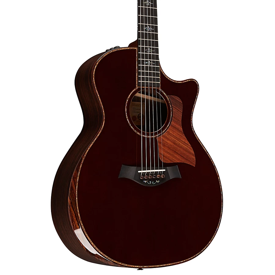 Taylor Custom Western Red Cedar-East Indian Rosewood Grand Auditorium Acoustic-Electric Guitar Brown Sugar Mocha