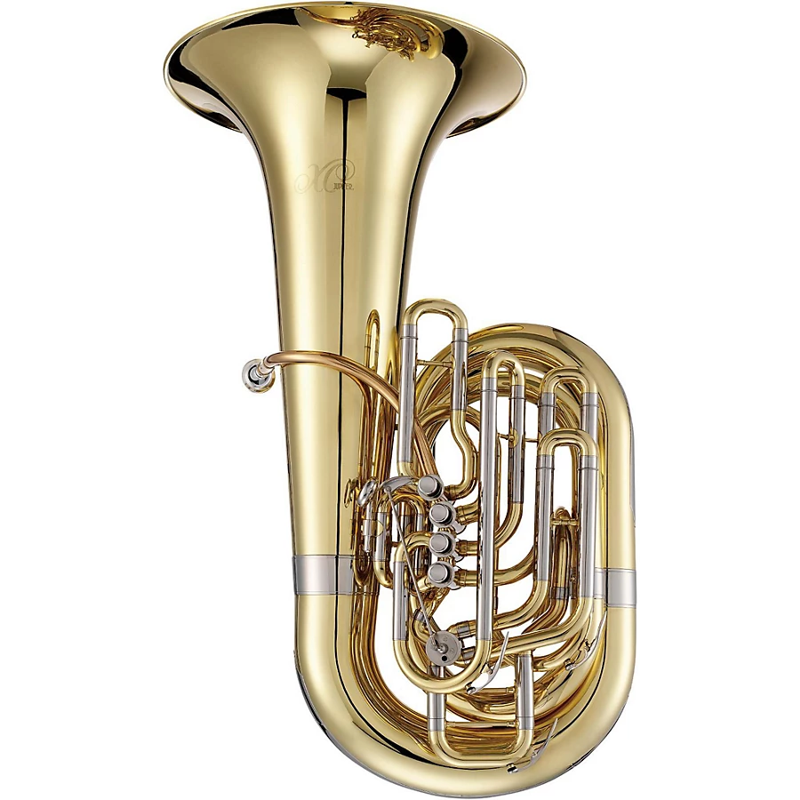 XO 1680L Professional Series 5-Valve 4/4 CC Tuba Lacquer Yellow Brass Bell