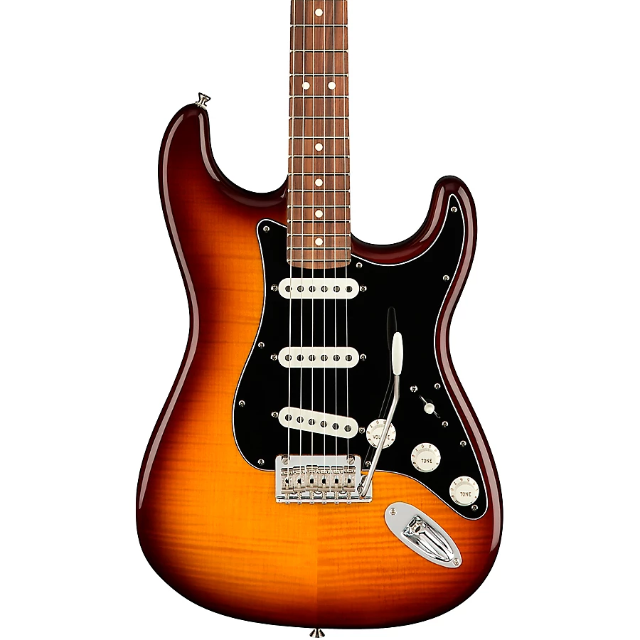 Clearance Fender Player Stratocaster Plus Top Pau Ferro Fingerboard Electric Guitar Tobacco Sunburst