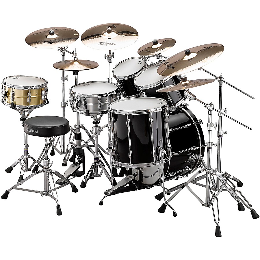 Yamaha 4-Piece Recording Custom Shell Pack Solid Black