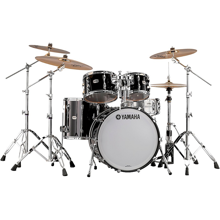 Yamaha 4-Piece Recording Custom Shell Pack Solid Black