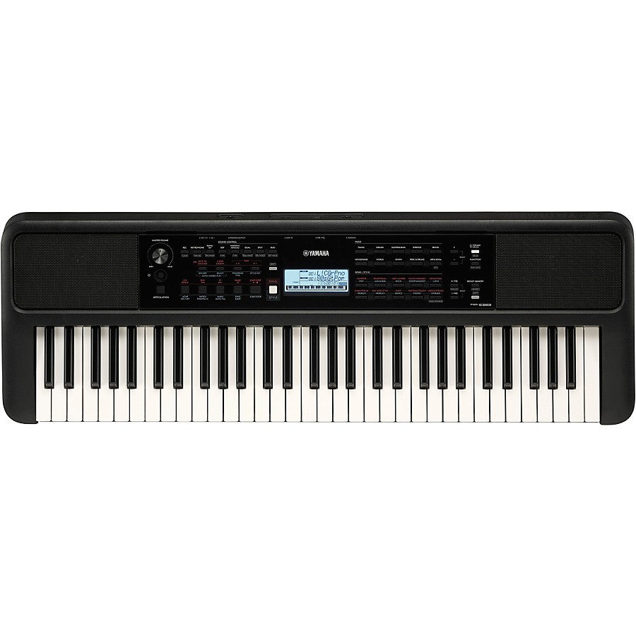 Yamaha PSRE383 61-Key Portable Keyboard With Power Adapter