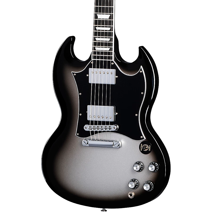 Gibson SG Standard Ebony Limited-Edition Electric Guitar Silver Burst